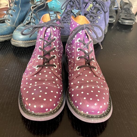 Fluevog Purple Polka Dot Derby Swirl (5 Eye) - Discontinued - Picture 3 of 7